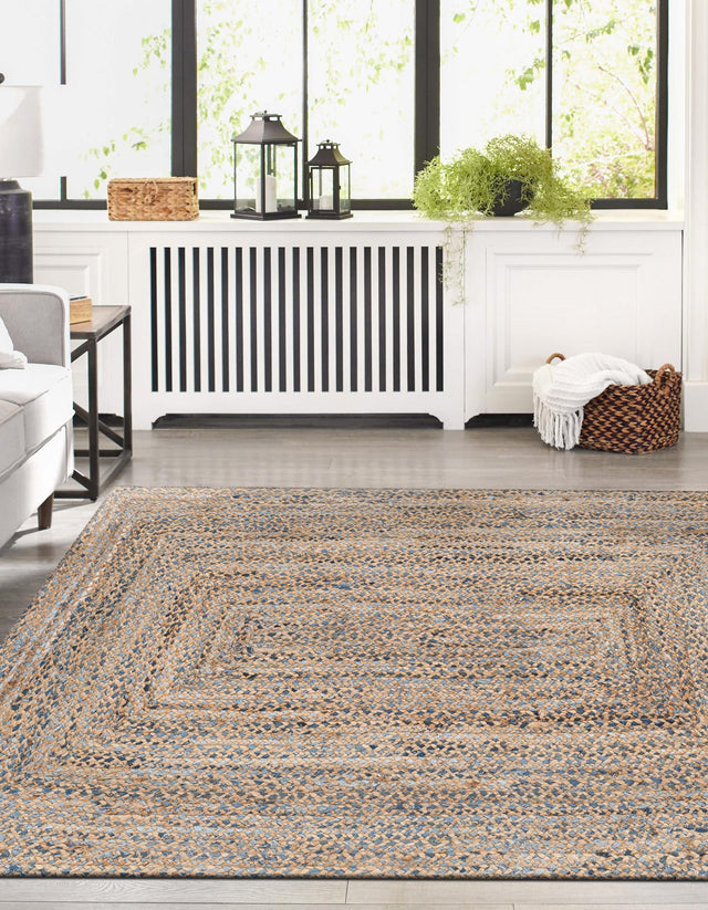 Natural 4' 1 x 6' 1 Braided Chindi Rectangle Rug