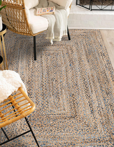 Natural 10' x 13' 1 Braided Chindi Rectangle Area Rug 100% Cotton Hand Braided Natural Eco-Friendly Boho Style Modern Carpet for Living Rooms Dining Office Dorm for Sale at Rug Engine