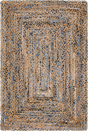 Natural 4' 1 x 6' 1 Braided Chindi Rectangle Rug