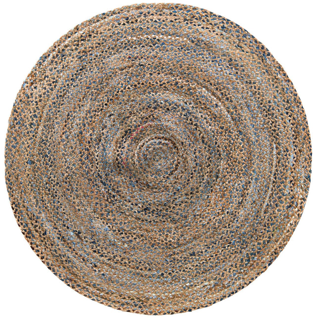 Natural 6' 1 x 6' 1 Braided Chindi Round Rug