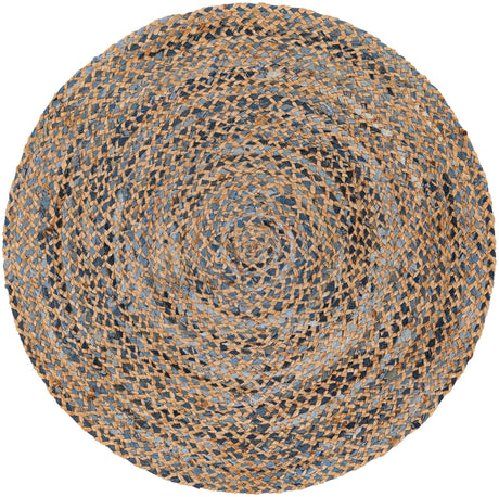 Natural 4' 1 x 4' 1 Braided Chindi Round Rug