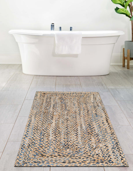 Natural 2' 2 x 8' Braided Chindi Runner Area Rug 100% Cotton Hand Braided Natural Eco-Friendly Boho Style Modern Carpet for Living Rooms Dining Office Dorm for Sale at Rug Engine