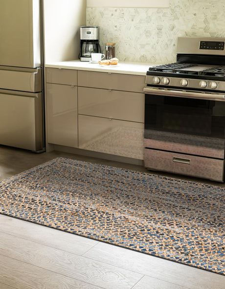 Natural 2' 2 x 8' Braided Chindi Runner Area Rug 100% Cotton Hand Braided Natural Eco-Friendly Boho Style Modern Carpet for Living Rooms Dining Office Dorm for Sale at Rug Engine