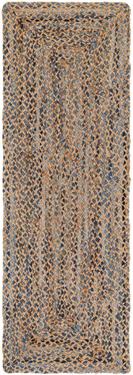 Natural 2' 2 x 6' 1 Braided Chindi Runner Rug