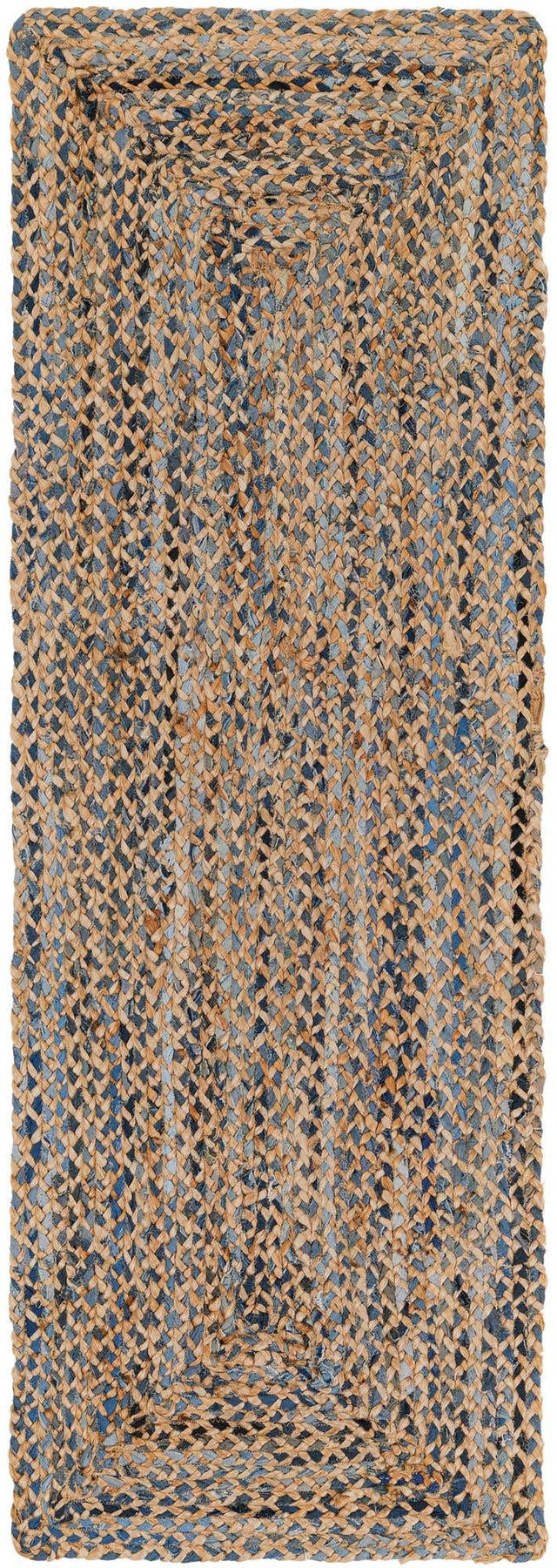 Natural 2' 2 x 6' 1 Braided Chindi Runner Rug