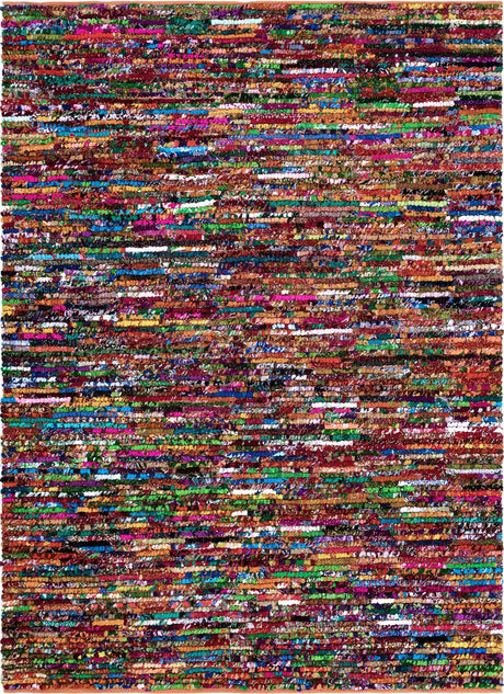 Multicolor 9' x 12' 2 Braided Chindi Rectangle Rug