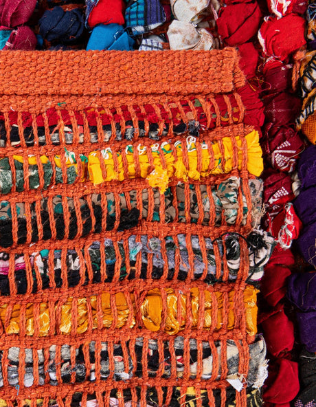 Multicolor 2' 2 x 6' 1 Braided Chindi Runner Area Rug 100% Cotton Hand Braided Natural Eco-Friendly Boho Style Modern Carpet for Living Rooms Dining Office Dorm for Sale at Rug Engine
