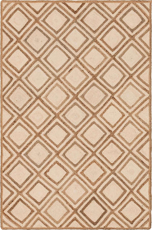 Natural 6' 1 x 9' Braided Jute Rectangle Rug