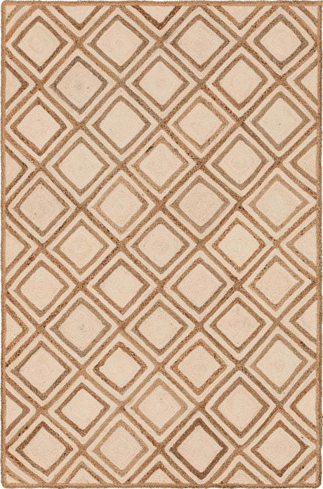 Natural 6' 1 x 9' Braided Jute Rectangle Rug