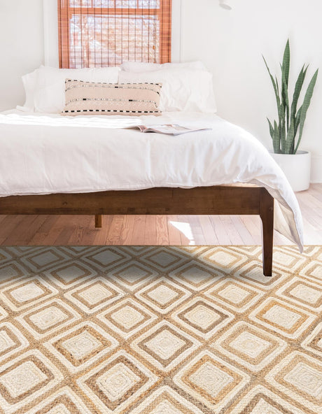 Natural 3' 3 x 5' 1 Braided Jute Rectangle Area Rug 100% Jute Hand Braided Natural Eco-Friendly Boho Style Carpet for Living Rooms Dining Office Space Dorms for Sale at Rug Engine