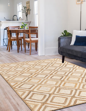 Natural 6' 1 x 9' Braided Jute Rectangle Rug