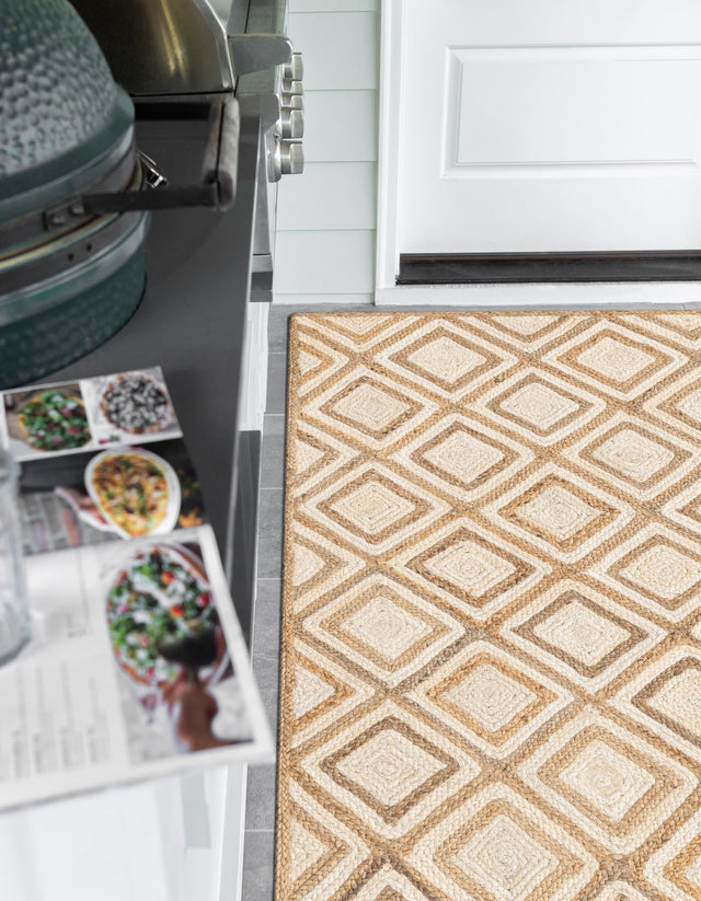 Natural 2' x 3' 1 Braided Jute Rectangle Rug