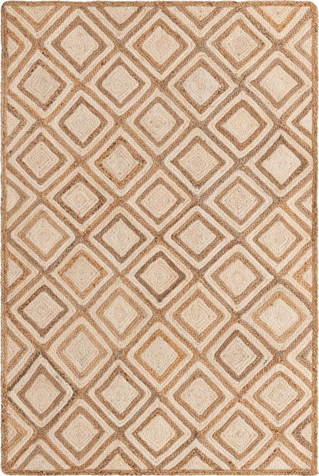 Natural 5' 1 x 8' Braided Jute Rectangle Rug
