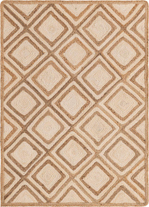 Natural 4' 1 x 6' 1 Braided Jute Rectangle Rug