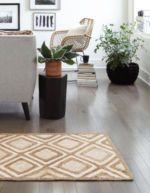 Natural 3' x 6' 1 Braided Jute Runner Rug