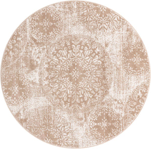 Beige 5' 1 x 5' 1 Sofia Round Rug