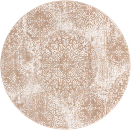 Beige 5' 1 x 5' 1 Sofia Round Rug