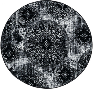 Black 5' 1 x 5' 1 Sofia Round Rug