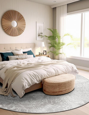 Light Gray 7' 1 x 7' 1 Sofia Round Rug