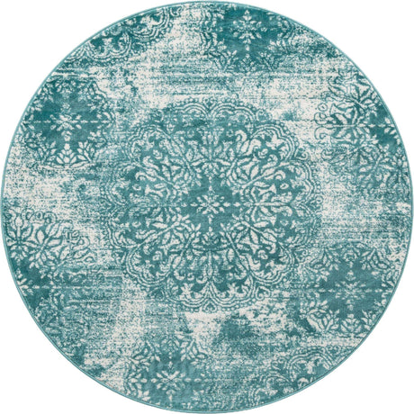 Turquoise 5' 1 x 5' 1 Sofia Round Rug