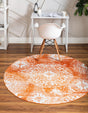 Orange 5' 3 x 5' 3 Sofia Round Rug