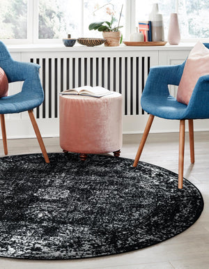 Black 10' x 10' Sofia Round Rug