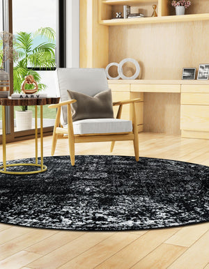 Black 10' x 10' Sofia Round Rug