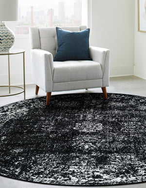 Black 12' x 12' Sofia Round Rug