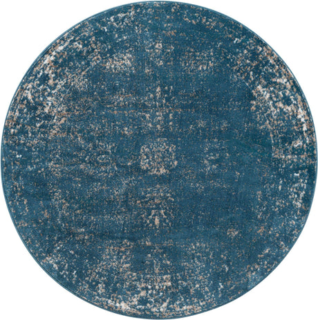 Blue 5' x 5' Sofia Round Rug