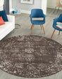 Brown 5' x 5' Sofia Round Rug