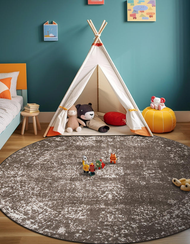 Brown 7' 1 x 7' 1 Sofia Round Rug