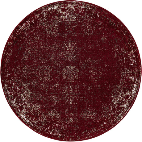 Burgundy 5' 1 x 5' 1 Sofia Round Rug