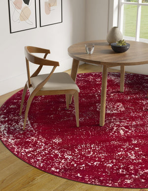 Burgundy 7' 1 x 7' 1 Sofia Round Rug
