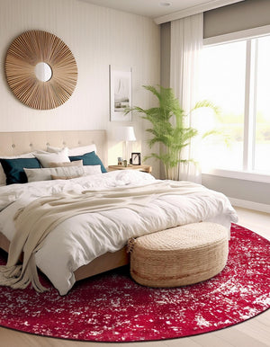 Burgundy 7' 1 x 7' 1 Sofia Round Rug