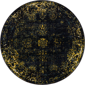 Navy Blue 5' x 5' Sofia Round Rug