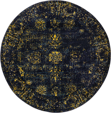 Navy Blue 7' 1 x 7' 1 Sofia Round Rug