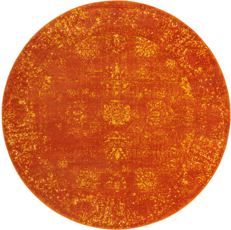 Orange 7' 1 x 7' 1 Sofia Round Rug
