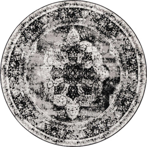 Black 5' 1 x 5' 1 Sofia Round Rug