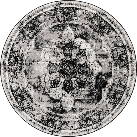 Black 5' 1 x 5' 1 Sofia Round Rug