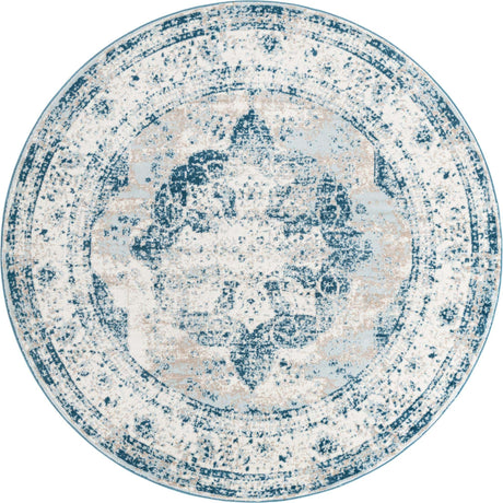 Blue 7' 1 x 7' 1 Sofia Round Rug
