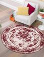 Burgundy 5' x 5' Sofia Round Rug