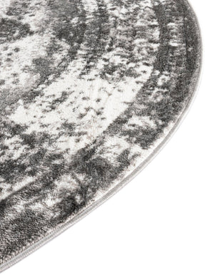 Gray 3' 1 x 3' 1 Sofia Round Area Rug Durable Easy Clean Stain Resistant Unique Carpet for Affordable Interior Home Design for Sale at Rug Engine