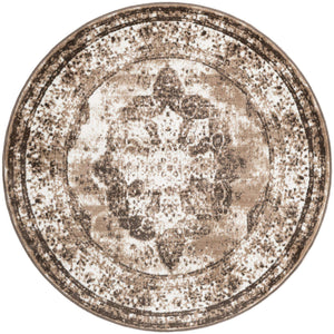 Light Brown 5' 3 x 5' 3 Sofia Round Area Rug Durable Easy Clean Stain Resistant Unique Carpet for Affordable Interior Home Design for Sale at Rug Engine