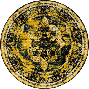 Navy Blue 5' x 5' Sofia Round Rug
