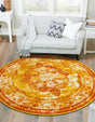 Orange 7' 1 x 7' 1 Sofia Round Rug