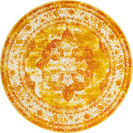 Orange 7' 1 x 7' 1 Sofia Round Rug