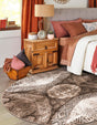 Brown 7' 1 x 7' 1 Sofia Round Area Rug