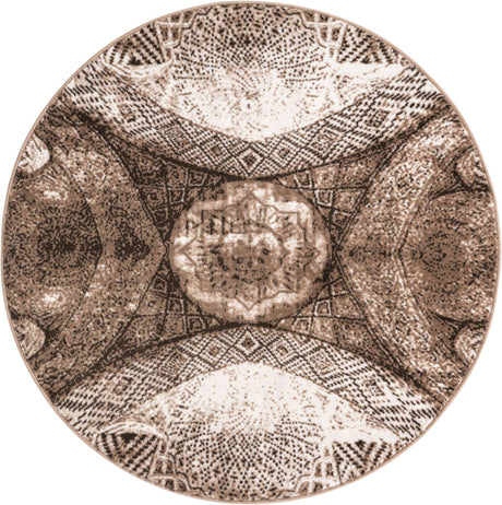 Brown 5' 1 x 5' 1 Sofia Round Rug
