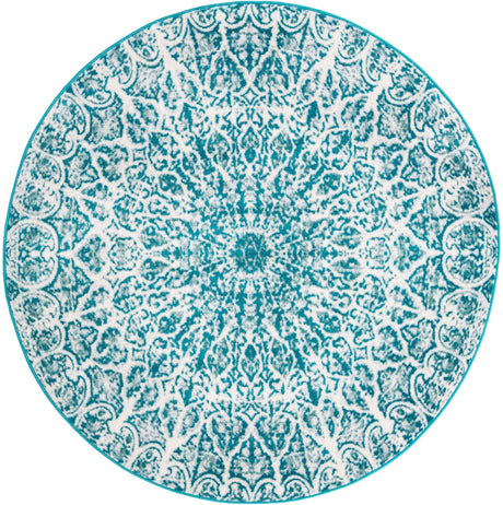 Turquoise 5' 1 x 5' 1 Sofia Round Rug