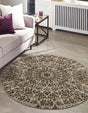 Brown 5' x 5' Sofia Round Rug